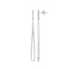 Sterling Silver Cubic Zirconia Ring - Silver Pave Cz Oval Linear Drop Earrings - by Hearts Forever Jewellers