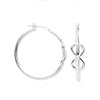 Sterling Silver Ring - Silver Infinity 34mm Hoop Earrings - by Hearts Forever Jewellers