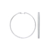 Sterling Silver Cubic Zirconia Ring - Silver Two Row CZ Hoop Earrings - by Hearts Forever Jewellers