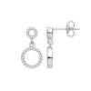 Sterling Silver Cubic Zirconia Ring - Silver CZ Circle of Life Drop Earrings - by Hearts Forever Jewellers