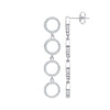 Sterling Silver Cubic Zirconia Ring - Silver CZ Circle of Life Long Drop Earrings - by Hearts Forever Jewellers