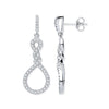 Sterling Silver Cubic Zirconia Ring - Silver Teardrop Twist CZ Earrings - by Hearts Forever Jewellers