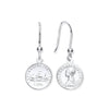 Sterling Silver Ring - Silver Coin Drop Hook Earrings - by Hearts Forever Jewellers