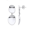 Sterling Silver Ring - Silver Shiny Disc Design Drop Earrings - by Hearts Forever Jewellers