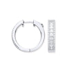 Sterling Silver Cubic Zirconia Jewellery - Silver Princess & Round Cz 20mm Huggies - by Hearts Forever Jewellers