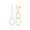 Sterling Silver Cubic Zirconia Ring - Silver YG Plated CZ Pear Shape Drop Earrings - by Hearts Forever Jewellers