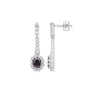 Sterling Silver Cubic Zirconia Ring - Silver Black Cluster Cz Drop Earrings - by Hearts Forever Jewellers