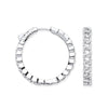 Sterling Silver Cubic Zirconia Ring - Silver Curb Chain Link CZ Hoop Earrings - by Hearts Forever Jewellers