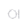 Sterling Silver Ring - Silver Twist Hoop 25mm Earrings - by Hearts Forever Jewellers