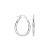 Sterling Silver Ring - Silver Bamboo Creole Earrings - by Hearts Forever Jewellers