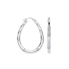 Sterling Silver Ring - Silver Bamboo Large Creole Earrings - by Hearts Forever Jewellers