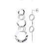 Sterling Silver Ring - Silver Interlinked Circles Drop Earrings - by Hearts Forever Jewellers