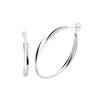 Sterling Silver Ring - Silver Oval Twisted Large Hoop Earrings - by Hearts Forever Jewellers