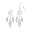 Sterling Silver Jewellery - Silver Dream Catcher, Feather Spider Web Drop - by Hearts Forever Jewellers