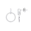 Sterling Silver Cubic Zirconia Ring - Silver Circle of Life CZ Drop Earrings - by Hearts Forever Jewellers
