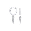 Sterling Silver Cubic Zirconia Ring - Silver Cz Huggies Pin Drop Earrings - by Hearts Forever Jewellers