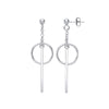 Sterling Silver Ring - Silver Pin & Circle Drop Earrings - by Hearts Forever Jewellers