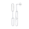 Sterling Silver Ring - Silver Paper Clip Link Drop Earrings - by Hearts Forever Jewellers
