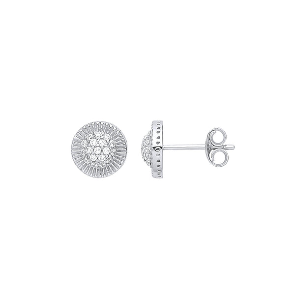Sterling Silver Cubic Zirconia Ring - Silver Round 8.0mm Stud CZ Earrings - by Hearts Forever Jewellers