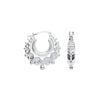 Sterling Silver Earrings - Silver 19.5mm Fancy Creoles - by Hearts Forever Jewellers
