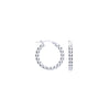 Sterling Silver Ring - Silver Bead 21mm Hoop Earrings - by Hearts Forever Jewellers