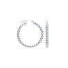 Sterling Silver Ring - Silver Bead 31mm Hoop Earrings - by Hearts Forever Jewellers