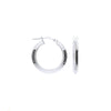 Sterling Silver Ring - Silver Greek Key 20mm Hoop Hollow Earrings - by Hearts Forever Jewellers