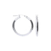 Sterling Silver Ring - Silver Greek Key 25mm Hoop Hollow Earrings - by Hearts Forever Jewellers