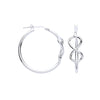 Sterling Silver Ring - Silver Infinity 28mm Hoop Earrings - by Hearts Forever Jewellers