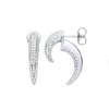 Sterling Silver Cubic Zirconia Ring - Silver CZ Talon Earrings - by Hearts Forever Jewellers