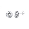 Sterling Silver Ring - Silver 3mm Tube Stud Knot Earrings - by Hearts Forever Jewellers