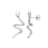 Sterling Silver Cubic Zirconia Ring - Silver Snake CZ Drop Earrings - by Hearts Forever Jewellers