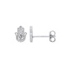 Sterling Silver Ring - Silver Hamsa Hand Stud Earrings - by Hearts Forever Jewellers