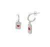 Sterling Silver Ring - Silver Dog Tag Hollow Tube Drop Earrings - by Hearts Forever Jewellers