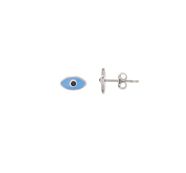 Sterling Silver Ring - Silver Evil Eye Stud Earrings - by Hearts Forever Jewellers