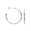 Sterling Silver Ring - Silver 2.0mm Bamboo Hoop Earrings - by Hearts Forever Jewellers