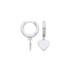 Sterling Silver Jewellery - Silver Heart Hinged Huggies - by Hearts Forever Jewellers