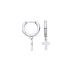 Sterling Silver Jewellery - Silver Cross Hinged Huggies - by Hearts Forever Jewellers