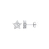 Sterling Silver Cubic Zirconia Earrings - Silver CZ Star Studs - by Hearts Forever Jewellers