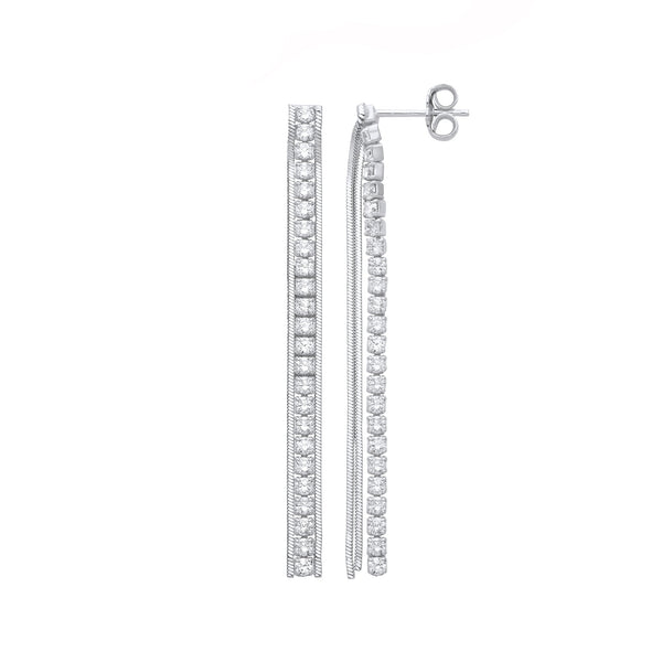 Sterling Silver Ring - Silver 55mm Drop Earrings - by Hearts Forever Jewellers