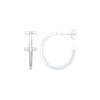 Sterling Silver Ring - Silver T-Hoop 20mm Earrings - by Hearts Forever Jewellers