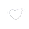 Sterling Silver Ring - Silver Heart Hoop Earrings - by Hearts Forever Jewellers