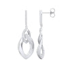 Sterling Silver Cubic Zirconia Ring - Silver Graduated Oval CZ Drop Earrings - by Hearts Forever Jewellers