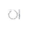 Sterling Silver Ring - Silver D/C & Plain Twist Hoop Earrings - by Hearts Forever Jewellers