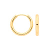 18k Yellow Gold Ring - Silver 18ct YG Plated Hinged Hoop Earrings - by Hearts Forever Jewellers