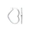 Sterling Silver Ring - Silver Heart Hoop Earrings - by Hearts Forever Jewellers
