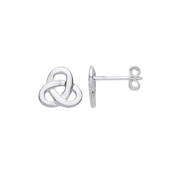 Sterling Silver Ring - Silver Celtic Knot Stud Earrings - by Hearts Forever Jewellers