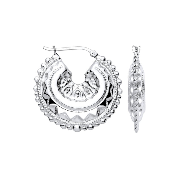 Sterling Silver Earrings - Silver Round 30mm Creole - by Hearts Forever Jewellers