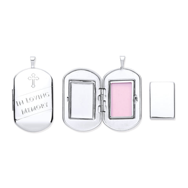 Sterling Silver Jewellery - Silver Cremation Dog Tag Style Locket - by Hearts Forever Jewellers