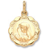 Necklace - Y/G Hollow Madonna Pendant - by Hearts Forever Jewellers